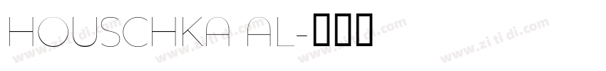 HOUSCHKA AL字体转换
